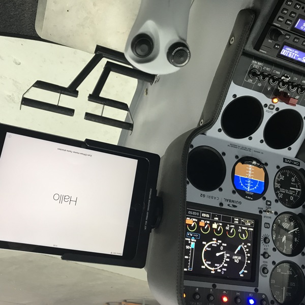 První montáž držáku na iPad