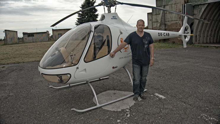 Petr "Čerčil" Černý létá na Cabri